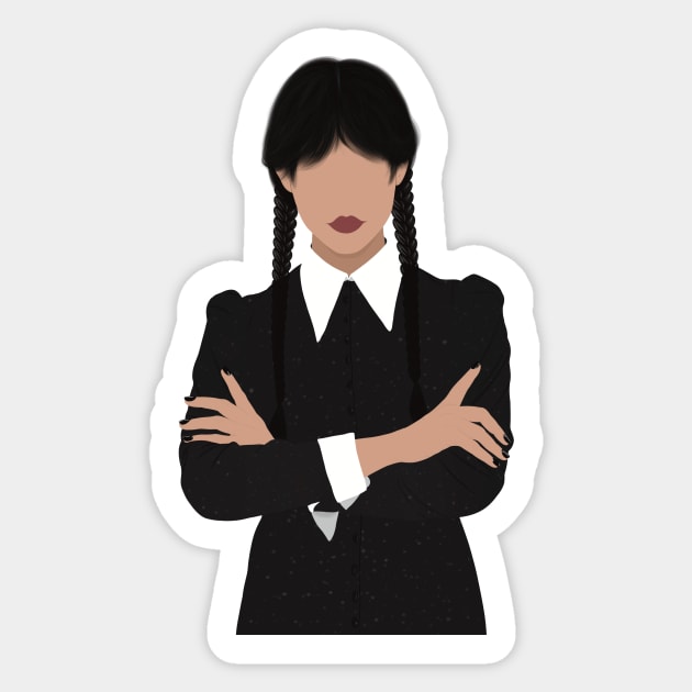 Wednesday Addams Fan Art Sticker by senaeksi